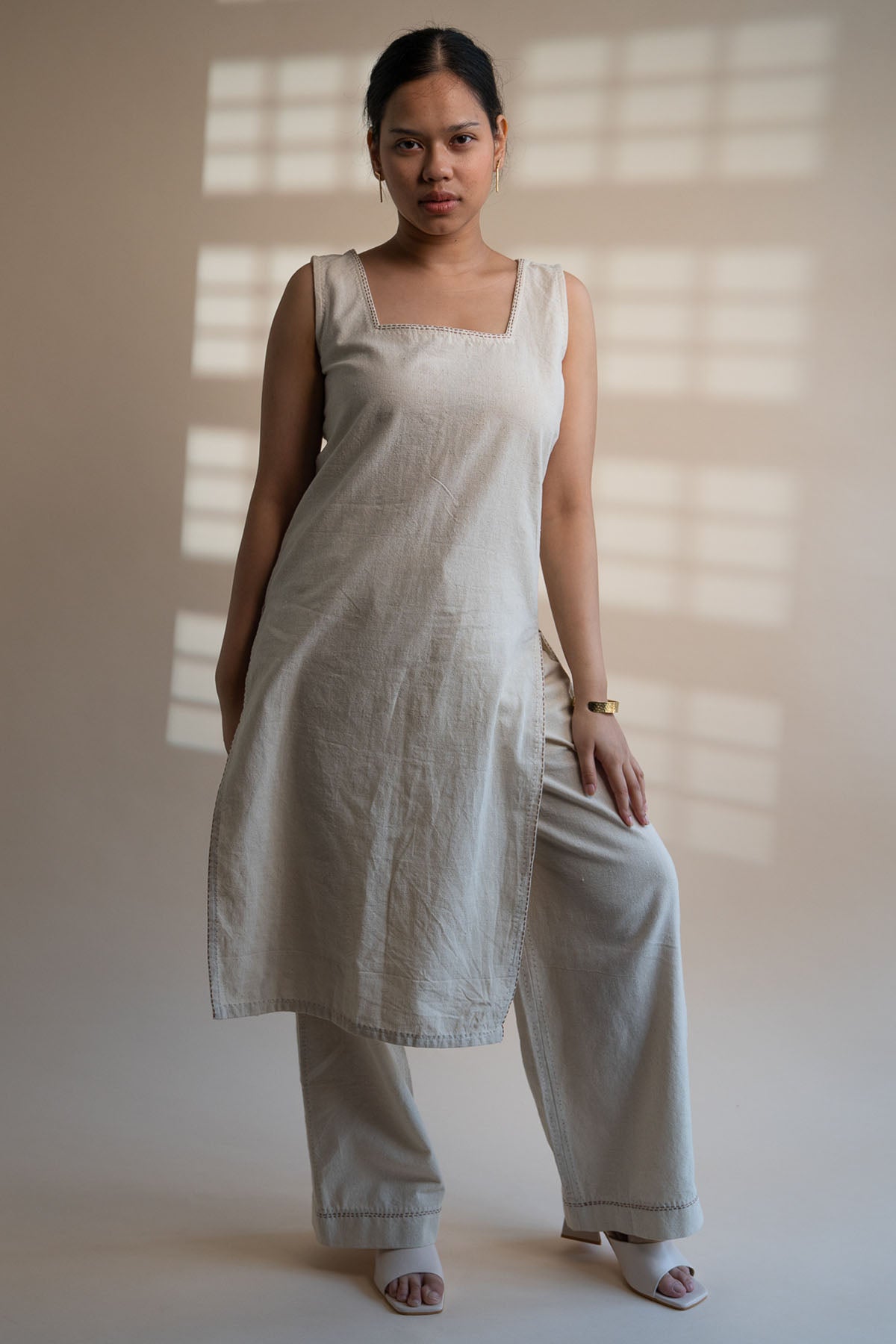Buy Designer High Slit Kantha Tunic By Lafaani